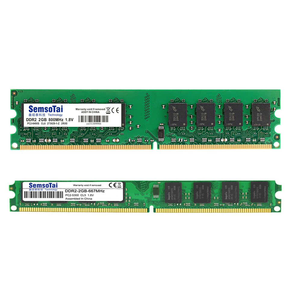 2020 Groothandel DDR2 2 Gb 4Gb 533 667Mhz 800 800Mhz 1333Mhz 1600Mhz Desktop Chip Nanya hynix Volledige Compatibel Pc Ram Geheugen