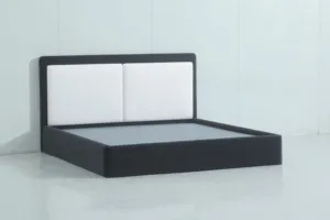 سرير نسائي من الجلد بتصميم عصري من Wsf سرير مزدوج للملكة مزود بمصابيح ليد سرير للكبار مزدوج الحجم