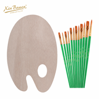 Ensemble de pinceaux de peinture Xin Bowen 13 pièces avec palette pour peinture à l'huile, acrylique, aquarelle, kit professionnel de fournitures artistiques en nylon