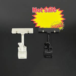 Venta al por mayor Precio al por menor Titulares Clips de etiquetas Precio Tiras Titulares ABS Precio transparente Titular para librería personalizada - Product Image 5