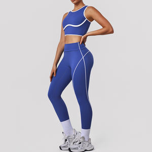 ชุดโยคะเอว<span class=keywords><strong>สูง</strong></span>พร้อมสปอร์ตบราซับแรงกระแทกและกางเกงขาสั้นยกกระชับสะโพก-ระบายอากาศได้ดี น้ำหนักเบา ผ้าเนื้อเดียว สำหรับออกกำลังกาย EU/US - Product Image 5