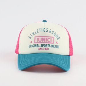 Venta al por mayor personalizado 100% poliéster terciopelo camionero sombrero hoja patrón Snapback espuma gorra Unisex goma Impresión logotipo rendimiento playa - Product Image 2