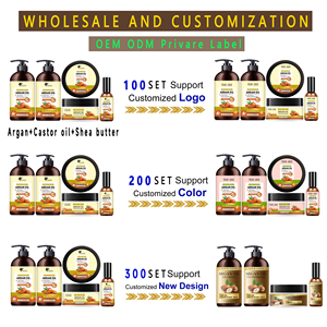 Champú de Aceite de Argán, Manteca de Karité <span class=keywords><strong>y</strong></span> Aceite de Ricino con Árbol de Té, Suavizante, Antipicazón e Hidratante, Marca Blanca al por Mayor para Mujer - Product Image 2