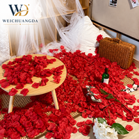 Pétales de rose artificiels blancs simulés, décoration de mariage à tenir à la main, demande en mariage, Saint-Valentin, fête d'anniversaire, décoration d'événements