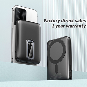 PD 22.5W 10000mAh Built in Charging Cable With <b>Ring</b> Holder Mobile Phone Outdoor Powerbank Magnetic Wireless Charging Power Bank - Product Image 5