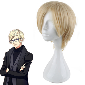 Peluca rubia para hombres y <span class=keywords><strong>chicos</strong></span>, peluca Cosplay <span class=keywords><strong>de</strong></span> Furuichi Sakyou - Product Image 3