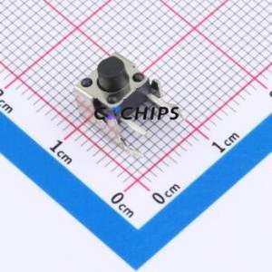M22K0602110 Tactile Switch Through hole Component (THT)-4P,7.4x6.2mm Switch Single Pole Single Throw Round Button 2.6N 6mm - Product Image 1