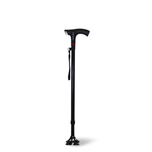 Bastón de Aluminio para Ciegos con Taser Integrado, <span class=keywords><strong>Silla</strong></span> <span class=keywords><strong>Plegable</strong></span>, Bastones de Moda para Hombres, Ruedas de Apoyo, Frenos, Ayuda para Personas Mayores - Product Image 1