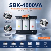 Transformateur de puissance à basse fréquence triphasé à noyau torique de type sec, auto-transformateur 4000VA personnalisé 220V/480V avec redresseur intégré pour