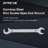Clé à molette à double extrémité en acier inoxydable 304 SFREYA, qualité industrielle, OEM, chromée