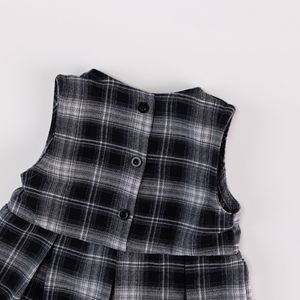 Gilet a scacchi da bambina vestito da bambina autunno 2025 nuovo arrivo gilet stile <span class=keywords><strong>Chic</strong></span> da bambina vestito da bambina - Product Image 6