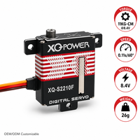 Servomoteur Glider 11KG 10mm Slim Coreless XQ-POWER XQ-S2210F à couple élevé, étanche, boîtier en aluminium CNC, numérique, 8.4V pour avion RC