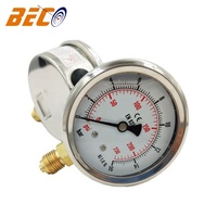 Manufacturer 2.5inch Glycerin Filled Pressure Gauge Manometer 0-16bar/230psi Stainless Steel Manometer