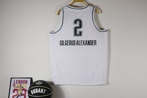 Thunder No.2 Alexander özelleştirilebilir basketbol takım sıcak basın Jersey 0 # Wei Shao 13 # George 7 # Anthony-dış ticaret kaynağı için - Product Image 4