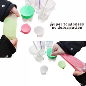 Tapas de taza de protección de barra de fiesta de silicona de varios estilos OEM ODM estirable antidrogas antimosquitos sin BPA respetuoso con el medio ambiente - Product Image 2