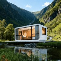 Hôtel-capsule écologique en forme de conteneur, lit de couchage, maisonnette Apple, provenant de Chine