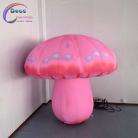 Modèle de champignon gonflable publicitaire personnalisé, plante gonflable avec souffleur d'air électrique pour événements en plein air