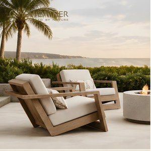Deluxe moderno impermeable al aire libre teca <span class=keywords><strong>Muebles</strong></span> de Jardín conjunto terraza sofá para Hotel sala de estar dormitorio Parque apartamento Hall - Product Image 1