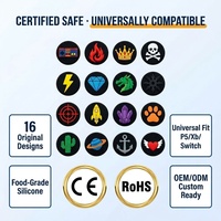 Ensemble de 16 capuchons de protection en silicone pour pouces |   Couvre-Joystick Antidérapant |   Compatible avec P5/P4/Xb/Sw |   Logo et emballage personnalisés OEM |   Vente en gros