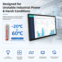 Komputer Panel Industri Tanpa Kipas (Fanless) dengan Port COM, Monitor Layar Sentuh All-in-One 23,8 Inci Panel LCD J6412 Linux/Windows