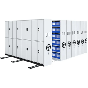 Étagère mobile compacte en métal moderne, réglable et mobile, pour le rangement de fichiers, livres et documents de bureau, bibliothèque, école, mobilier en acier élégant - Product Image 2