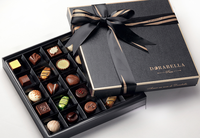 Boîte d'emballage de bonbons à biscuits en papier chocolat de mariage estampillé en feuille d'or de luxe fait à la main