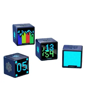 Kreative Farbbild schirm Desktop Digitaluhr RGB Voll farbe Licht Musik Rhythmus LED Desktop Ornamente Pixel Desktop Clock