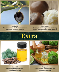 Bálsamo para el Cuidado de la Barba con Fórmula 100% Natural Personalizada, Bálsamo para Peinar la Barba con Brillo, Hidratante y Suavizante para Hombres - Product Image 5
