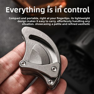 Couteau utilitaire miniature multifonctionnel 14C28N pour la défense personnelle en extérieur, petit format, lame en acier inoxydable de haute qualité pour le bricolage - Product Image 4