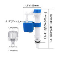 Kit de réparation universel JIELIN pour réservoir de toilettes à double chasse, valve d'admission d'eau réglable, économie d'eau écologique pour la plupart des toilettes standard