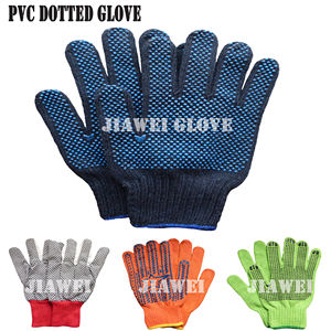 آلة تطعيم قفازات البي في سي، قفازات عمل قطنية بيضاء محبوكة، قفازات عمل قطنية مطلية بالبي في سي وفقًا لمعيار EN388 للاستخدام في البناء من الصين - Product Image 4