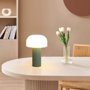 Lampe de table LED moderne minimaliste en forme de champignon avec commande tactile, rechargeable sans fil, pour la décoration de la maison, de la chambre à coucher et du café - Product Image 6