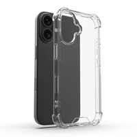 Étui de téléphone portable de haute qualité, luxueux, en TPU transparent, antichoc, avec protection des quatre coins, anti-chute, pour 16 Pro Max/15/14