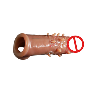 Anillo para Pene de Silicona de Buena Calidad, Impermeable y Reutilizable, con Extensión para Alargar el Pene, con Púas y Puntos Adicionales para Estimulación en Adultos - Product Image 4