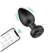 Fernbedienungsfähiger Weicher Silikon-Analplug Männlicher Prostata-Massagestab Erwachsenen-Gay-Produkte Vibrierendes Analsex-Spielzeug