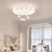 Nouvelles lampes de plafond créatives à intensité variable, style moderne crème, pour chambre et salon, décoration intérieure, effet nuage de bulles