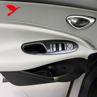 Pour BYD Sealion 06 DM-i/EV 2025-2026 : Garniture de protection intérieure de voiture, superposition de console centrale, décoration style fibre de carbone, accessoire ABS