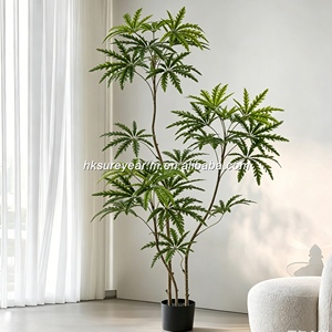 Árbol Artificial de Pavo Real Grande en Maceta, Dizygotheca Nórdica, Follaje Artificial para Interiores, Hogar, Oficina, Jardín, Acción de Gracias, Boda - Product Image 4