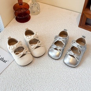 Scarpe da Ballo in Pelle Argento per Bambine, Suola Morbida per Uso Quotidiano e Spettacoli - Product Image 2