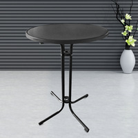 Table ronde pliable pour l'extérieur Table à manger ronde portable Table ronde à jambes hautes
