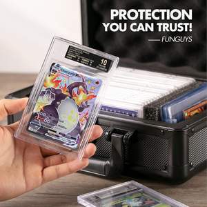 Boîte de rangement pour cartes gradées, en aluminium noir, capacité de 43 cartes, sports et cartes, BGS, SGC, 11 x 7 x 4,7 pouces - Product Image 4