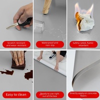 Revêtement de sol en vinyle PVC commercial épais uni, résistant à l'usure, ignifuge, imperméable, auto-adhésif, moderne pour intérieur