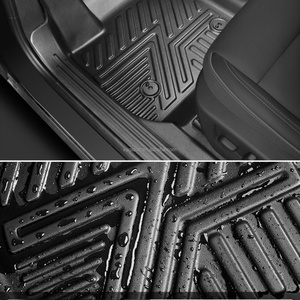 KQD High Quality <b>TPE</b> Waterproof Anti-Slip Car Floor Mats Full Set (3 Pieces) Geometric Pattern 3-3.5mm Thick 1 Year Warranty Fit - Product Image 3