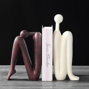 Moderno modelo minimalista habitación sala de estar vitrina creativa moderna divertida resina decorativa sujetalibros estatua - Product Image 2
