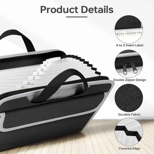 Mở rộng tập tin thư mục với xử lý di động tài liệu tổ chức Cặp tài liệu kinh doanh nộp hồ sơ túi một thư Kích thước 13 túi nhãn - Product Image 6