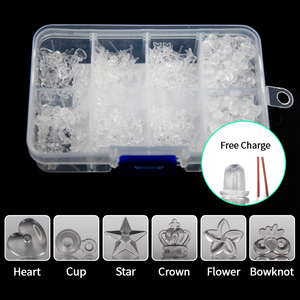 Thân thiện với môi đạt được thử nghiệm rõ ràng Bông tai đinh tán cho thể thao chống dị ứng nhựa nhựa Bông tai bài Phụ kiện tự làm - Product Image 2