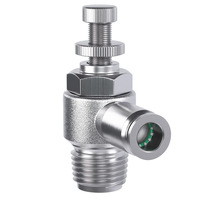 Connecteur pneumatique en acier inoxydable 304, régulateur de vitesse, valve de limitation de débit unidirectionnelle pour cylindre SL6-01/8-02/10-03