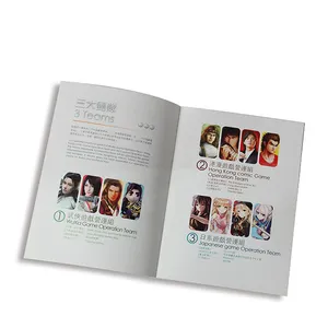 Embalagem personalizada folheto folheto arte papel laminado página com impressão em cores livro filme de impressão offset oem laminação 4c + 4c CMYK