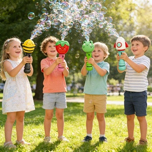 Baguette à bulles électrique automatique en plastique EPT pour enfants, <span class=keywords><strong>personnage</strong></span> <span class=keywords><strong>de</strong></span> dessin animé, solution 115 ml, jouet d'extérieur estival - Product Image 2