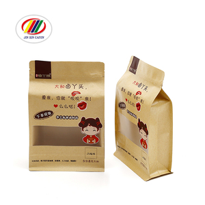 工場直送 中国製 印刷済み 角底 ジッパー付き クラフト紙 プラスチックバッグ リサイクル可能 生分解性 耐久性 食品 ペットフード用 - Product Image 5